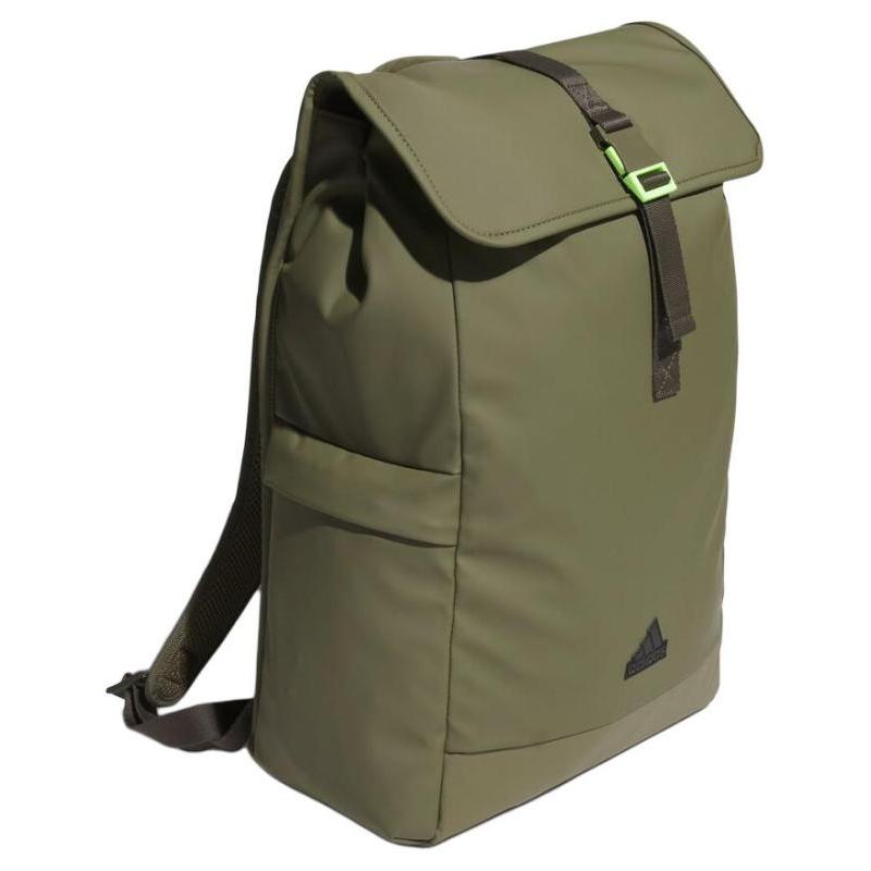 Adidas Polyurethane Artificial Leather Bonded Backpack Regular Unisex Army Green Casual JF6587