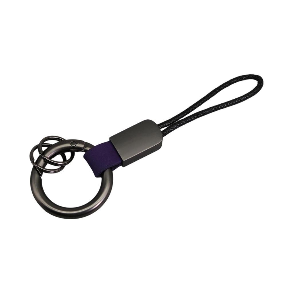 Simulated Leather Keychain With Finger Ring And Adjustable Wrist Strap Trendy Key Holder For Car Keys Organization