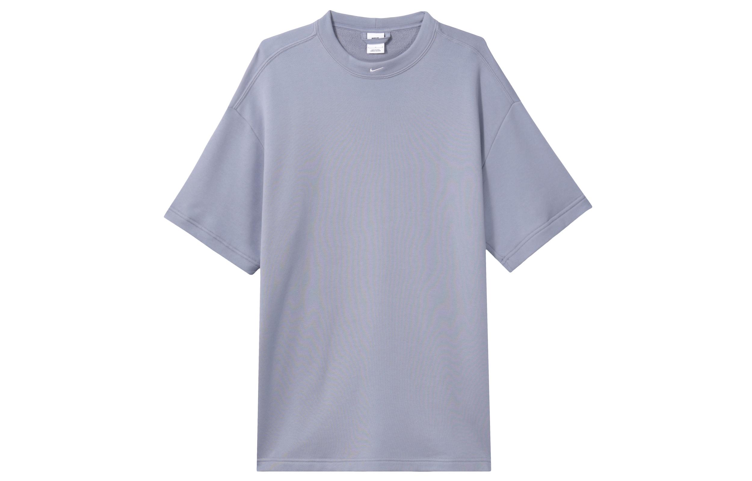 

Nike T Shirts Men s Steel Blue Crew Neck Moderate Straight Fit DX0188-493 XL