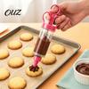 DIY Pastry Decoration Set Dessert Cake Icing Dispenser, 8/11 Interchangeable Nozzles Piping Tips, Easy Control Decorator Ergonomic Transparent Barrel