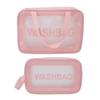 Clear Makeup Bag Breathable Lightweight Portable Transparent Comestic Washbag for Women Girl Large Medium Pink