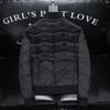 Winter 2025 Korean Style Slim Fit Men's Dark Floral Lapel Down Jacket Coat
