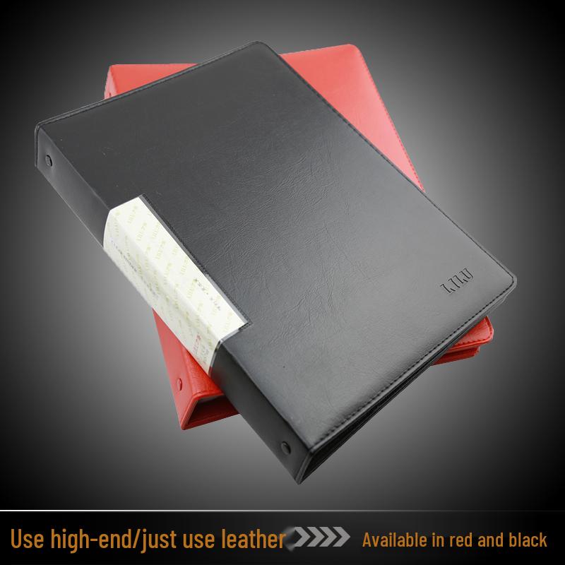 Transparent A4 Ring Binder: Black, Punchable, Photo Album, Contract Archive Folder