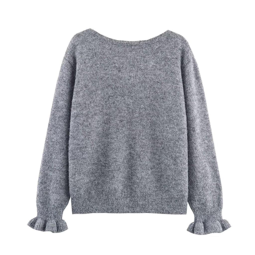 YALTEI Women's Fashion Hollow-Out Thickened 2-Piece Sweater Set