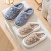 New mesh home cotton slippers men's warm, non-slip and non-smelly feet wear-resistant and durable winter indoor cotton shoes