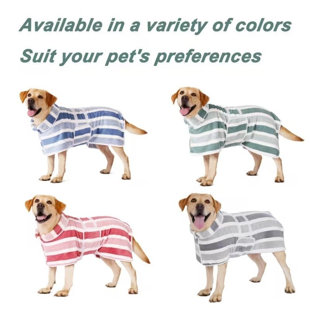 Quick-Dry Pet Ultra Absorbent Towel Coral Velvet Post-Bath Grooming Wrap Dog Bath Robe  After Swim