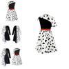 Bezauberndes Kinder Cruella De Vil Gepunktetes Cosplay Kostüm Kleid Für Theatralische Aufführung