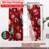 2D Flat Printing,2pcs Festive Snowland Light Filtering Popular Curta Machine Washable Fabric Curta Room Decor for Living
