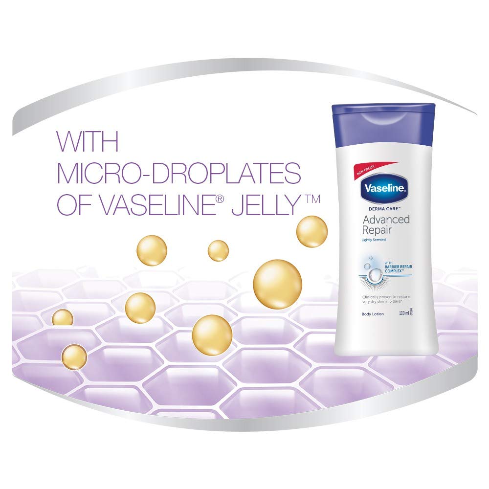 Vaseline Derma Care Advanced Repair Body Lotion For Sensitive Dry Skin 100 ml Pack