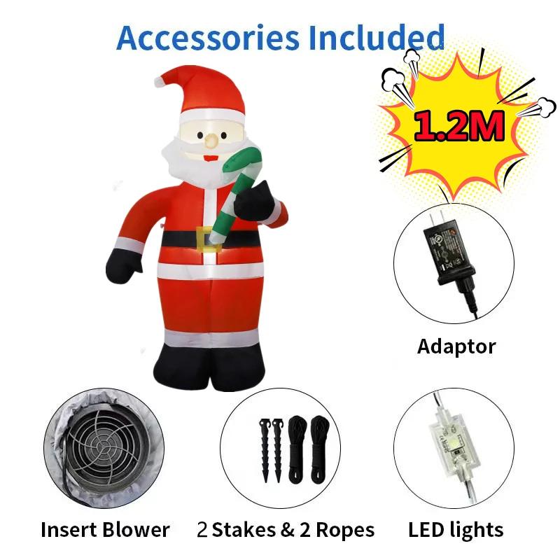 Inflatable Climbing Window Santa Claus with LED Lights Blow Up Christmas Decoration 2026 New Year Party Indoor Outdoor Garden