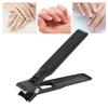 Nail Clipper with File Black Ultra Thin Stainless Steel Large Flat Toenail Clipper for Fingernail To