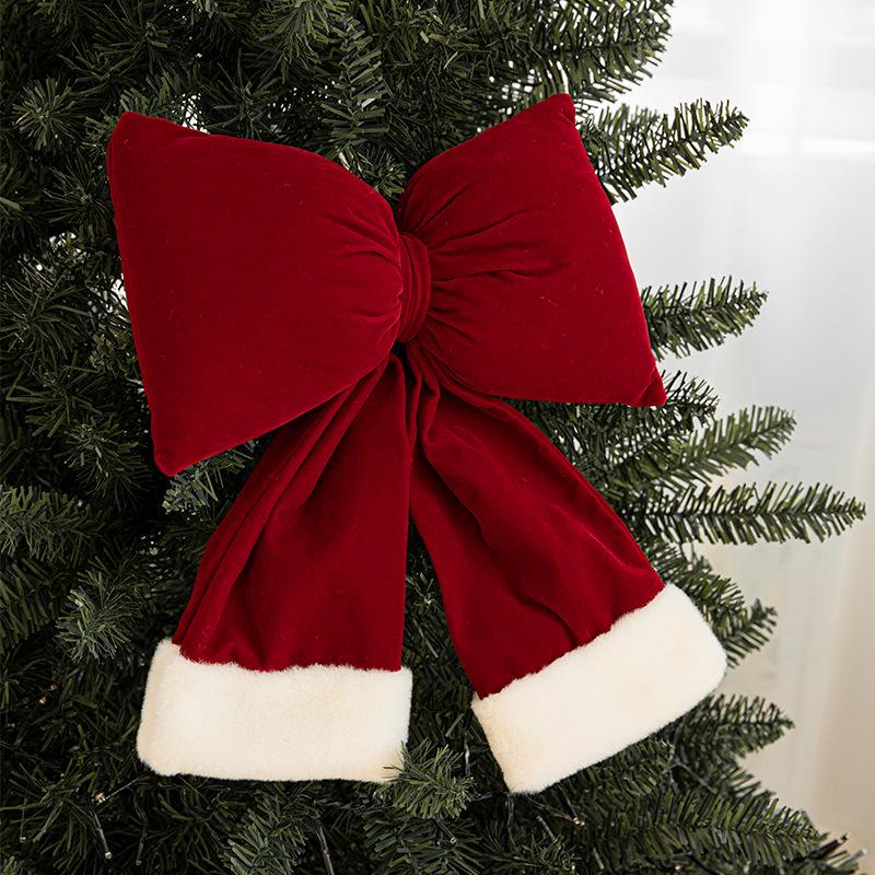 Velvet Red Bow Christmas Tree Ornament