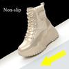 7CM Erhöhung Echtes Leder Plattform Keil Versteckte High Heels Frauen Stiefeletten Casual Chunky Sneakers Frühling Herbst Schuhe