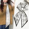 Korean Version of Rabbit Long Silk Scarf Streamer Women's Spring and Autumn New Scarf Double-layer Double-sided Decorative Scarf Handle Tied Bag
