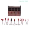 1Set 1:12 Miniature Wood Toolbox Home Desktop Decorations Miniature Handmade Tools Sets Model House Accessories