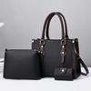 Pu Leather Handbag With Contrast Color Stone Pattern And Multiple Pockets For Daily Use