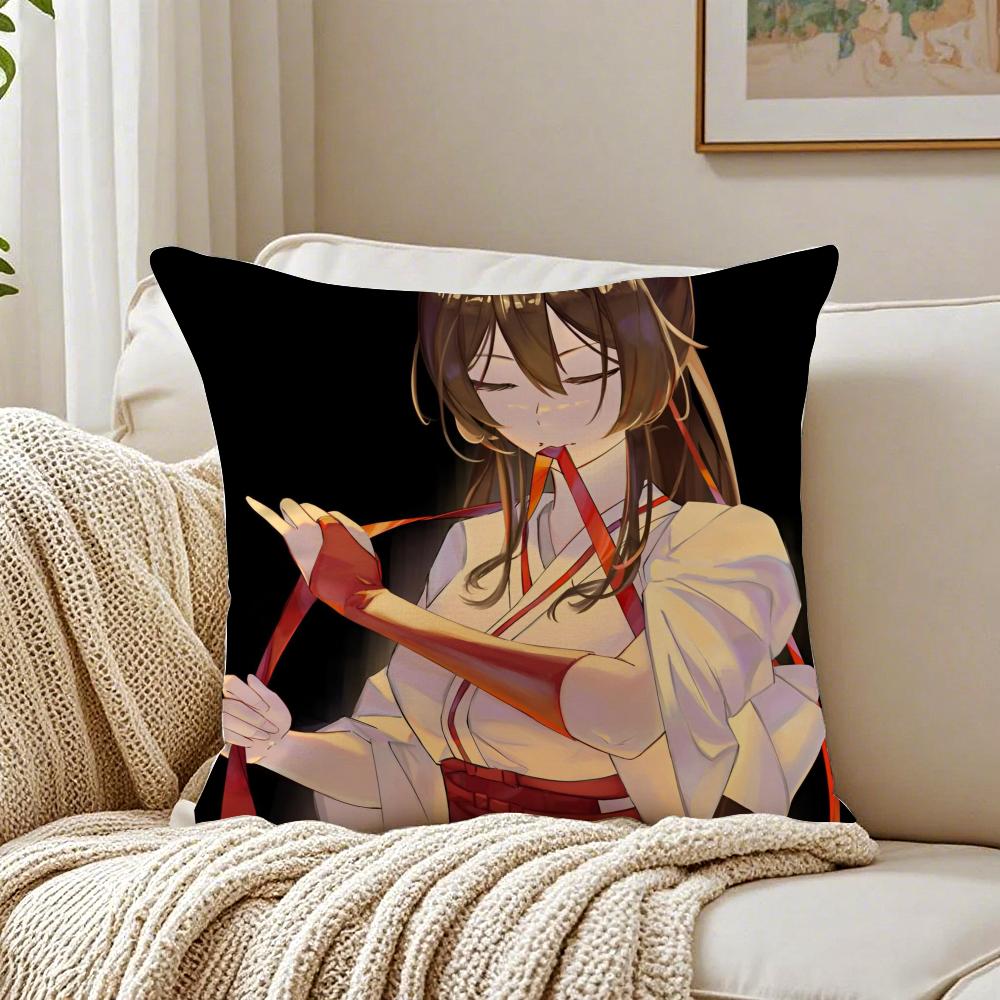 Hells Paradise Jigokuraku Cushion Cover Linen Minimalist Soft for Sofa Bed Home Room Decor