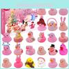Lustige und farbenfrohe Gummi-Enten Blind Box für Weihnachts-Countdown Verspieltes Kinderspielzeug Geschenk