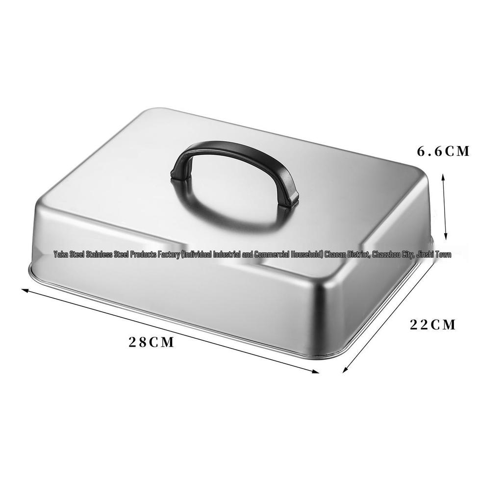 Square Stainless Steel BBQ Griddle Lid - New Model Grill Cover Dome for Steaks