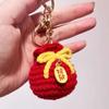 Car Keyring Lucky Keychain Cartoon Knit Doll Pendant Cute Fu Bag Keychain  New Year Gift