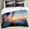 Copripiumino Avventura Copripiumino Leggero con 2 Federe Ispirazione Avventura Montagna Oceano Set Biancheria da Letto Senza Piumino