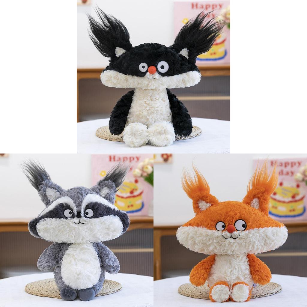 Cartoon Plush Fox Toy With Pp Cotton Filling For Kids Gift And Bedroom Decor