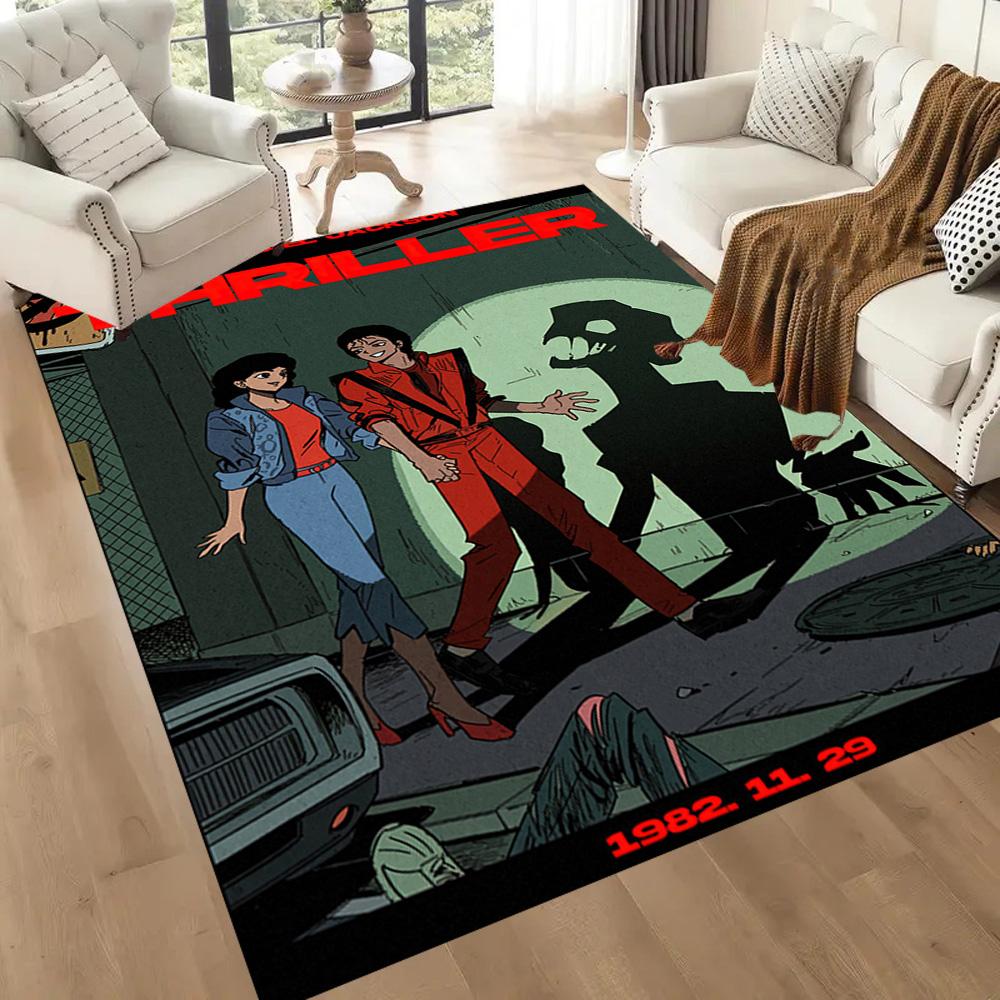 Michael Jackson 77 Floor Rug Office Rug Suitable for Dining Room Study room Kitchen Foyer Anti-slip Rug Anime Office Decor