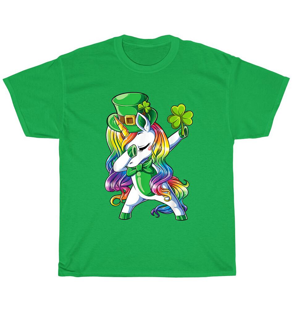 

День Святого Патрика Дэббинг Дэб Танец Единорог Лепрекон Леприкон Трилистник Футболка S