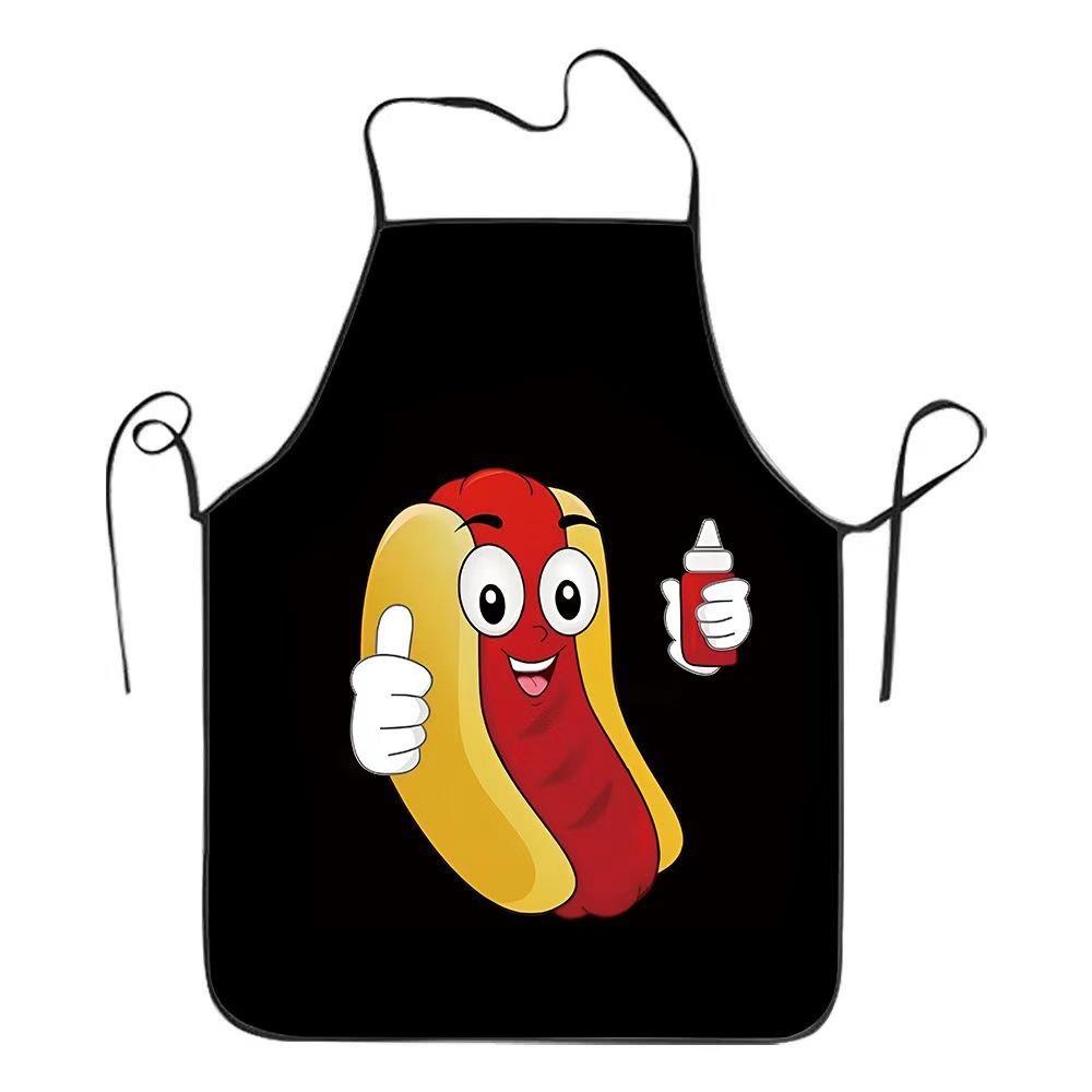 Kreativní zástěra na grilování se zábavnými potisky - Xiyin Household