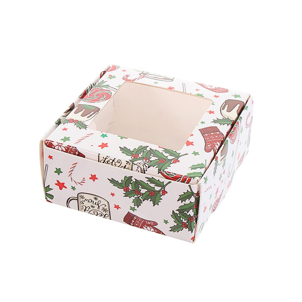 new DIY Multi-size Christmas gifts box gift box package box kraft window