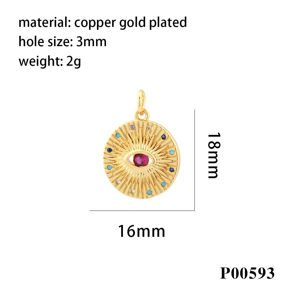 

Европейский и американский стиль DIY украшений: Медная микро-инкрустированная цирконием подвеска-кулон «Глаз Фатимы», серьги и брелок для ключей