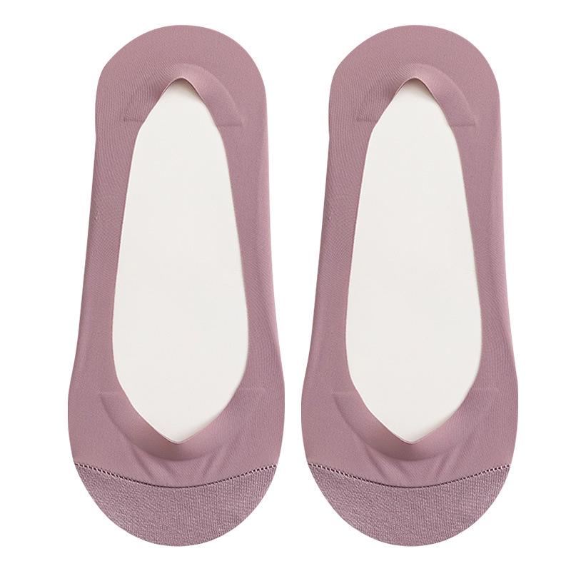 Women's Non-Slip Ice Silk Low-Cut Invisible Socks for High Heels - Summer Thin Boat Style