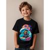 European Sizes Unisex Otter Surfing T-Shirt | Cute Surfing Otter and Wave Print, Hawaiian Hibiscus and Surfboard Design
