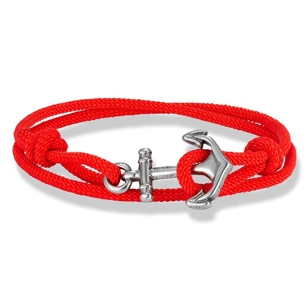 Nautical Men Anchor Bracelet Handmade Adjustable Surfering Rope Braslet Unfading 3mm Thin String Braclet Homme