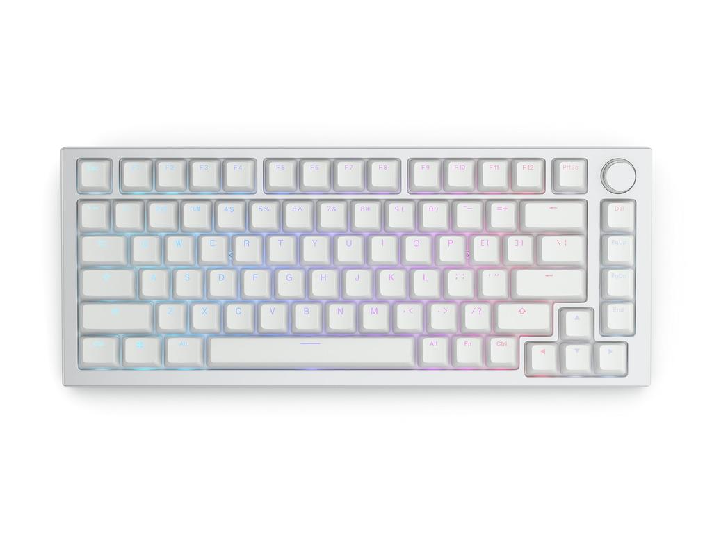 Glorious GMMK ABS Doubleshot V2 USA Base Kit - White, 123 Keycap Set for Mechanical Keyboards, GLO-KC-ABS-USKIT-W KB687