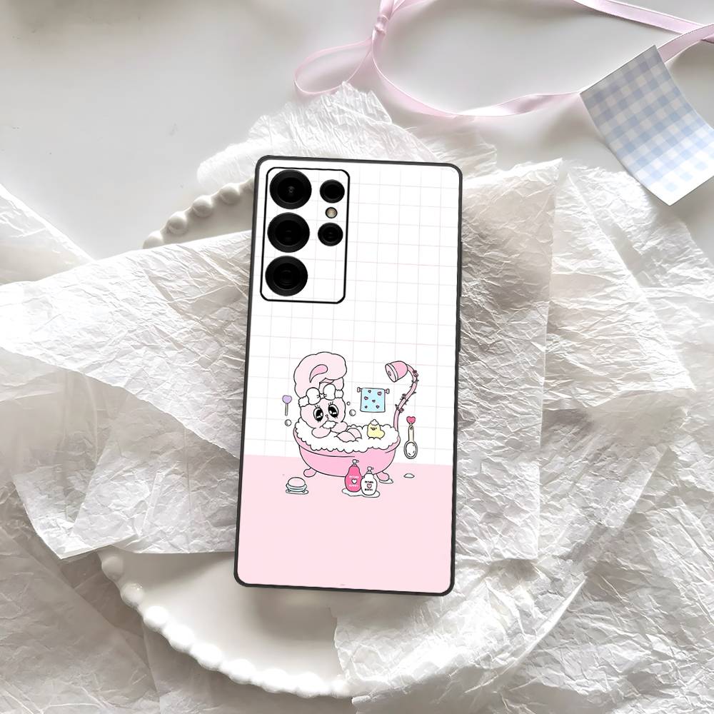 Cute E-EstherS Bunny Rabbit Phone Case For Samsung S 24 Fe 25 Ultra Plus 20 Lite 21 30 22 23 24 22 Ultra 5G Fundas