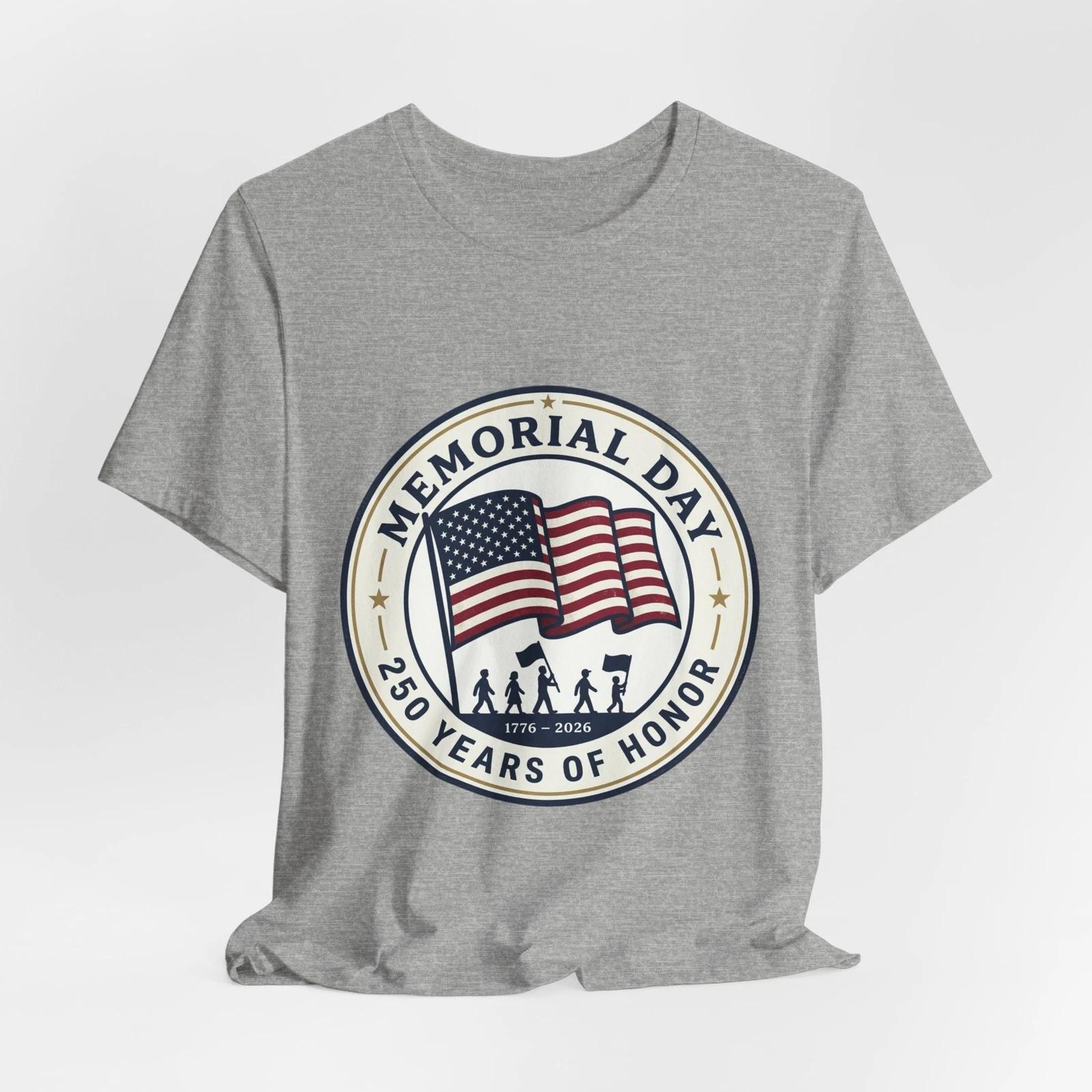 

USA 250 Memorial Day Tee | 1776–2026 Vintage Distressed Patriotic XL