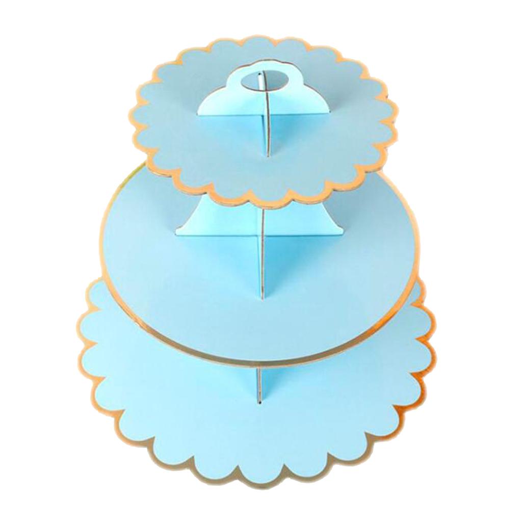 Round Cardboard Cupcake Stand Dessert Tower Treats Stacker Pastry Serving Platter Food