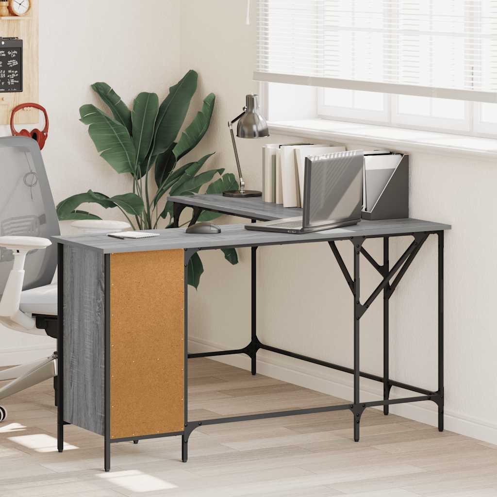 Desk Gray Sonoma 141x141x75 cm Particleboard
