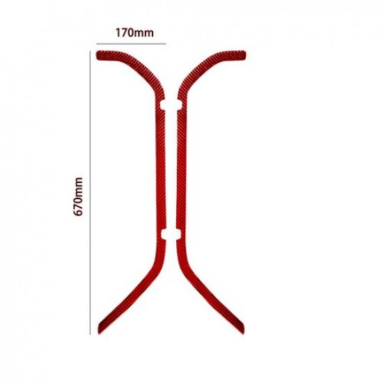 Red Carbon Fiber Front Door Storage Cover Trim For Jeep Wrangler JL Gladiator