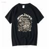 THE RUMJACKS 'Ship' T Shirt Vintage Washed Stylish Soft Comfortable Slightly Homme Versatile Casual Graphic Unisex