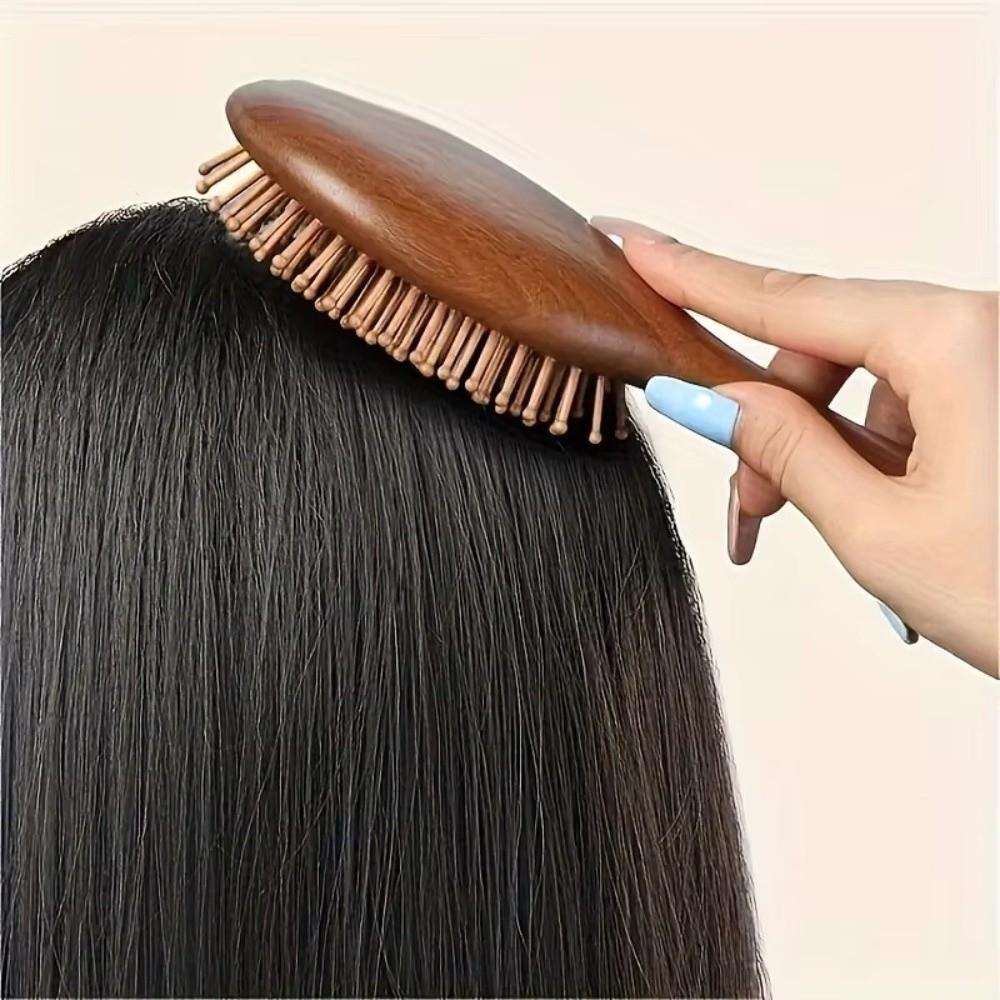 Wooden Sandalwood Comb Hand Carved Scalp Massage Brush New Air Cushion Comb