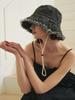 Olinkeompeulliteu Denim Bleached Safari Hat (Black)