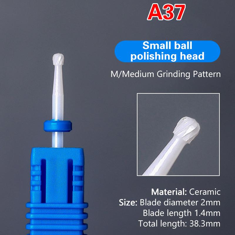 Ceramic Milling Cutter Nail Drill Bit Electric Manicure Pedicure Mill Bits Machine Files Nail Art Tools Equipment