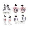 Acrylic Dangle Earrings Scary Halloween Drop Earrings for Women Halloween Party