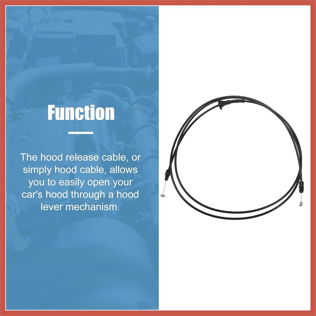 ACROPIX Hood Latch Release Cable for Ford F-150 1997-2004 for Ford Expedition 1997-2002 Hood Lock Cable Replace F65Z-16916-AB Car Parts
