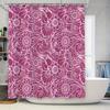 Purple White Lace Shower Curtain Waterproof Bathroom Decoration Decorative Fabric Printing Washable Bathtub Accessory 36X72 Inch