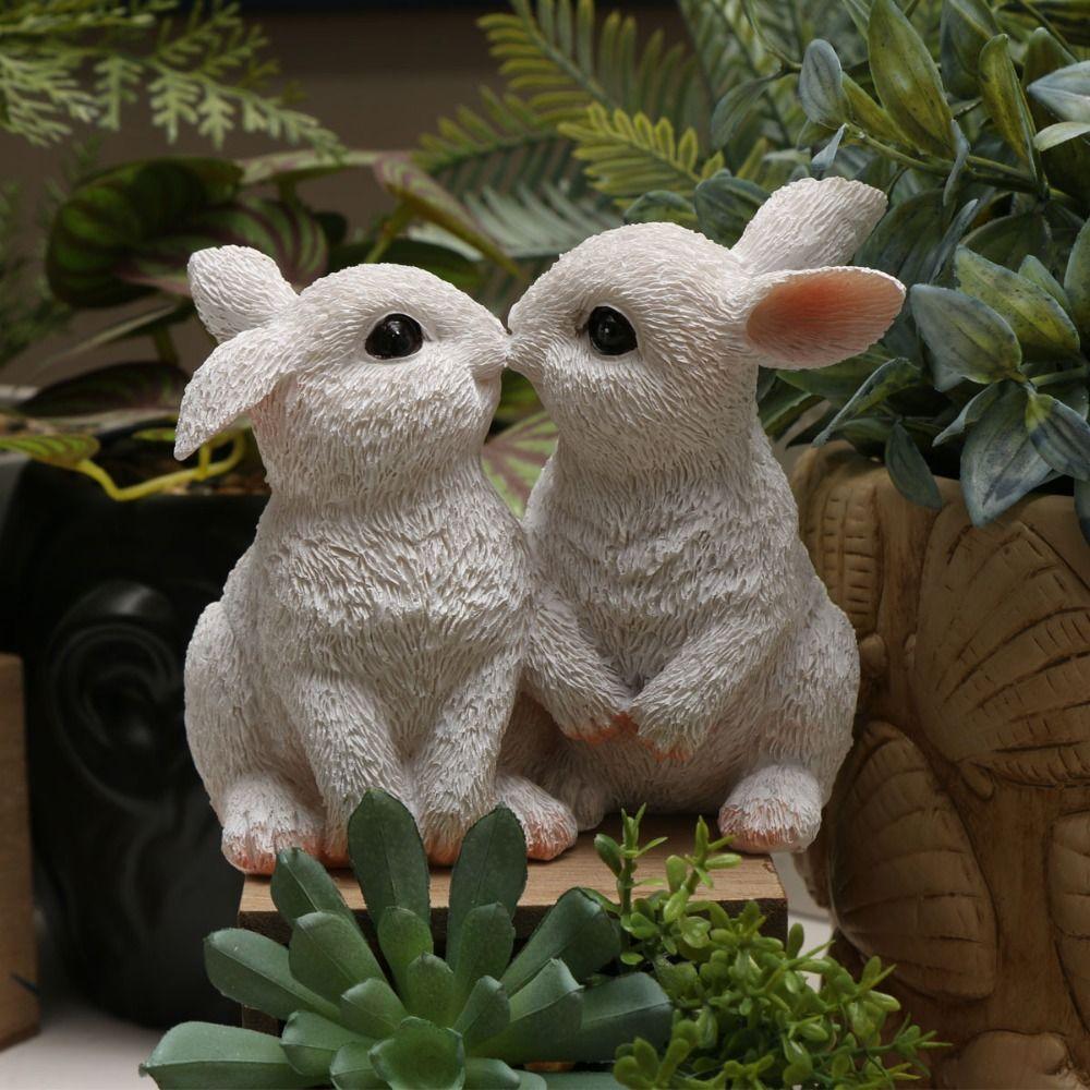 Waterproof Sculpture Resin Ornaments Cute Courtyard Accessories for Patio Balcony Yard