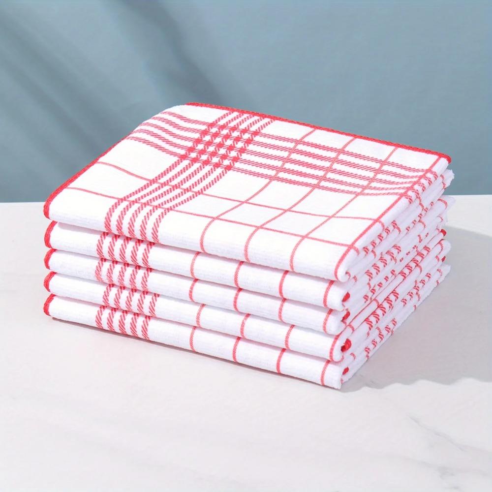 6 Pieces Absorbent Dishcloth Large Tea Towel Durable Washcloth  Tableware