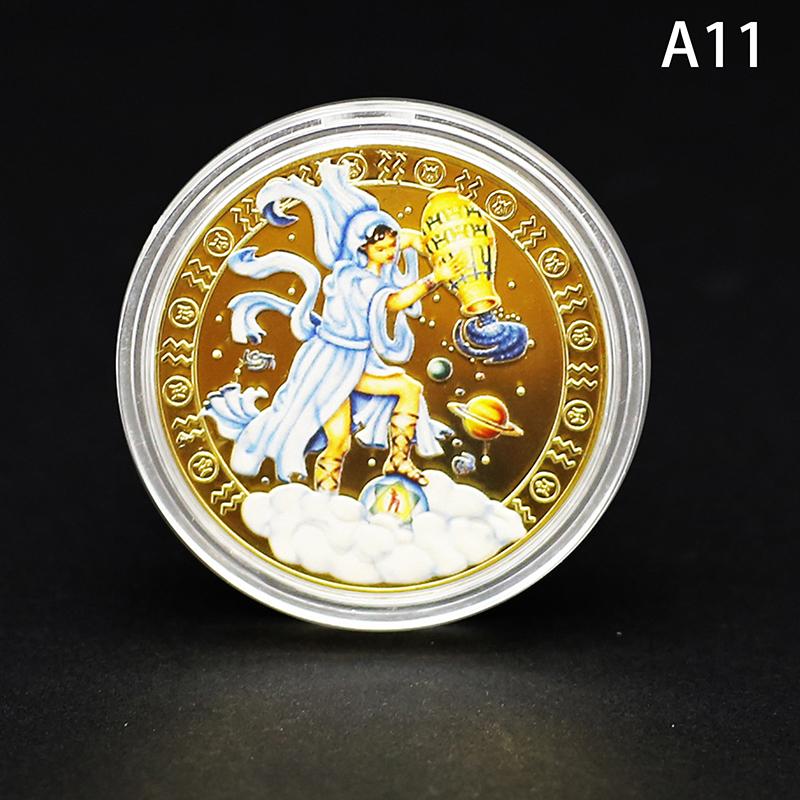 

Памятная медаль Двенадцать созвездий Монета Украшение Цветные Коллекционные Декоративные Монеты Сувенир Подарок